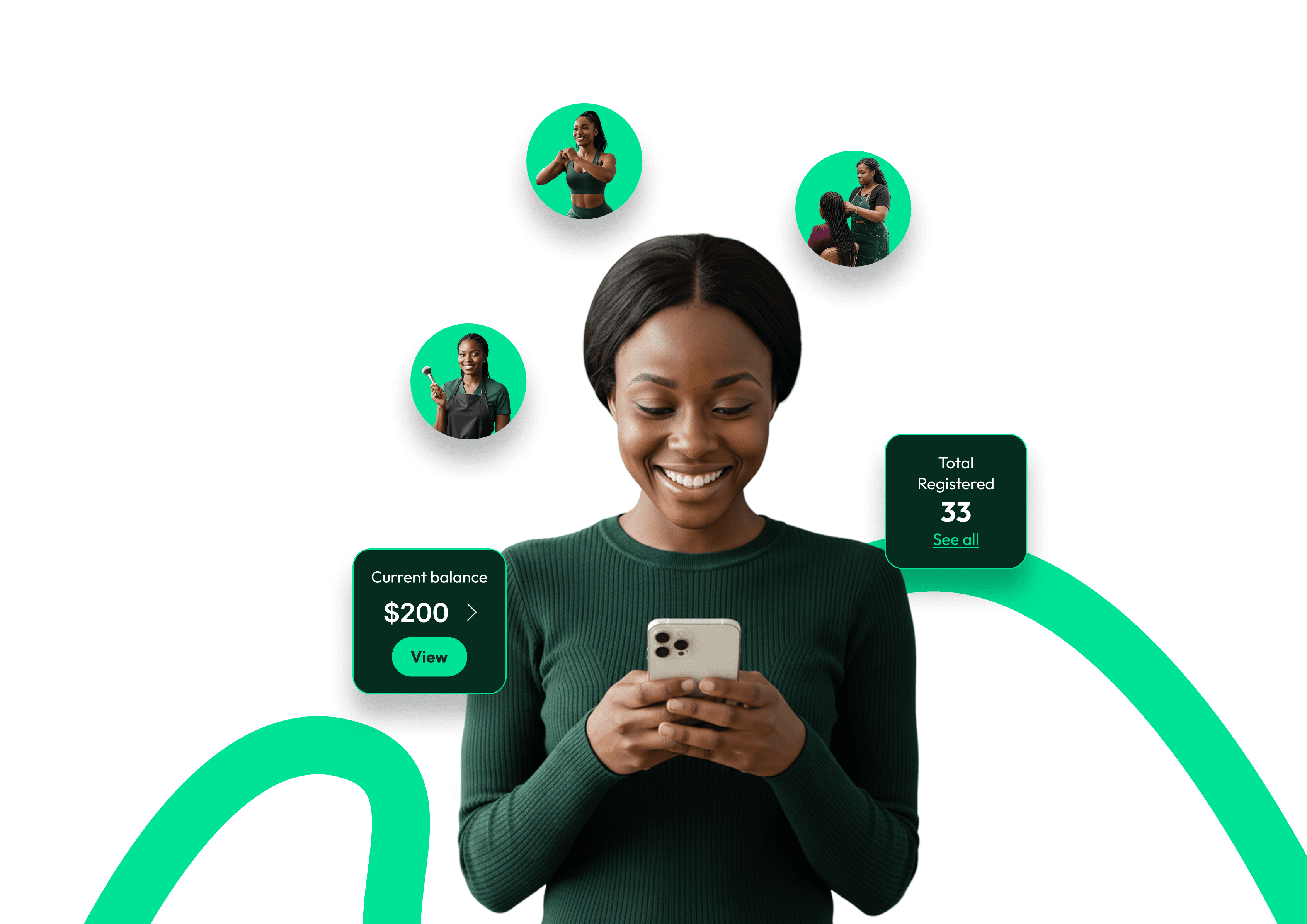 Woman with smartphone